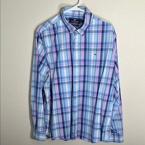Vineyard Vines Blue and Purple Casual Button Down Shirt